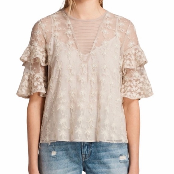 All Saints Tops - All Saints Henrietta Lace Top